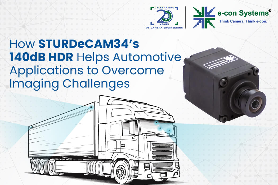 How STURDeCAM34’s 140dB HDR Helps Automotive Applications to Overcome Imaging Challenges