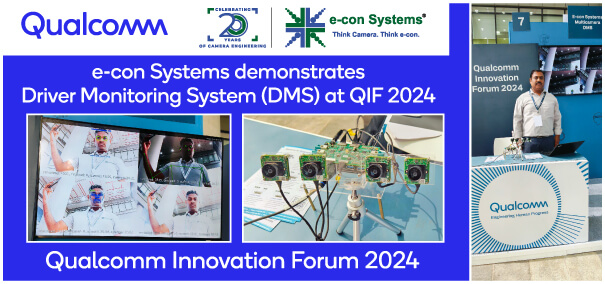 e-con Systems® Showcases Advanced High-Resolution DMS Solution at Qualcomm Innovation Forum 2024